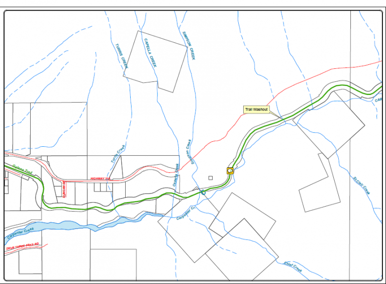 Slide closes portion of Galena Trail