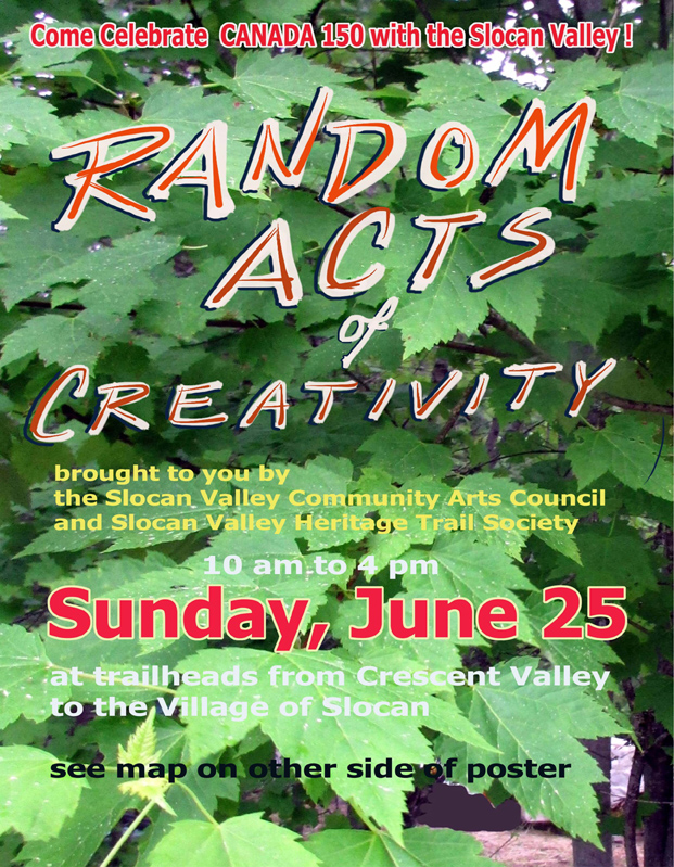 Birthday bash for Canada to be held at Slocan Valley Rail Trail