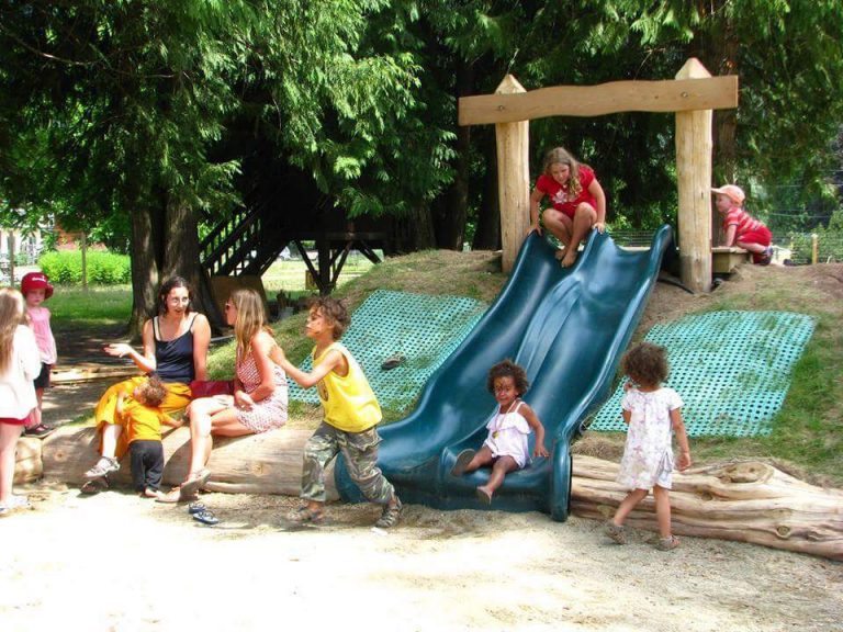 Kids test new Crawford Bay playground