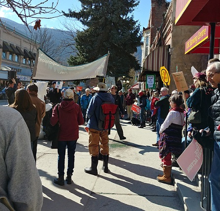 Dozens march to protest Kinder Morgan Pipeline