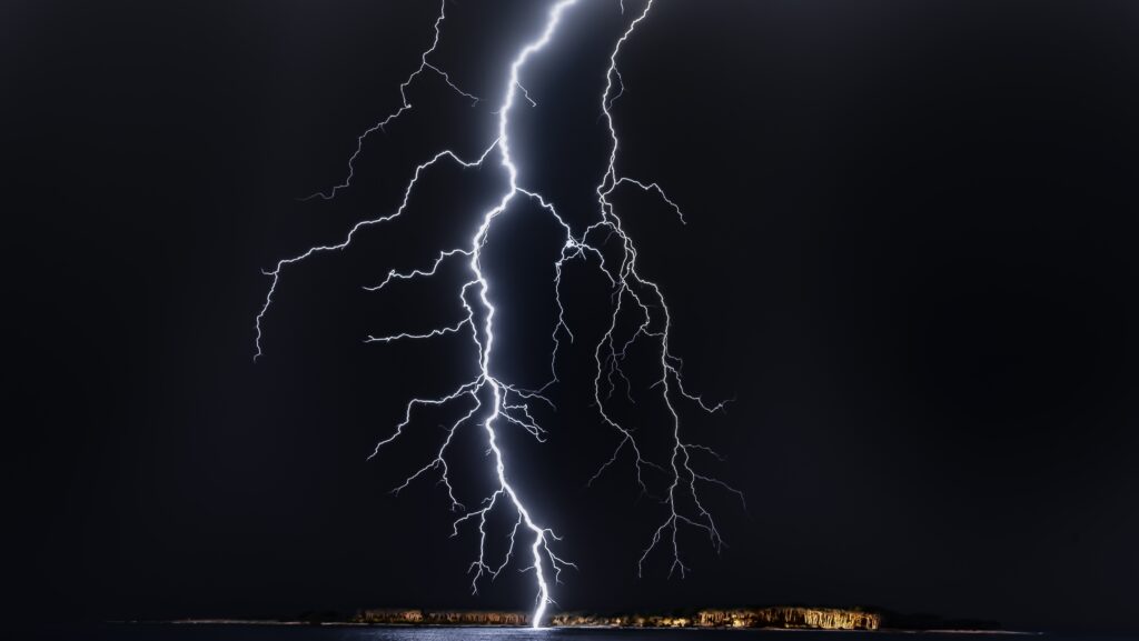 A severe thunderstorm