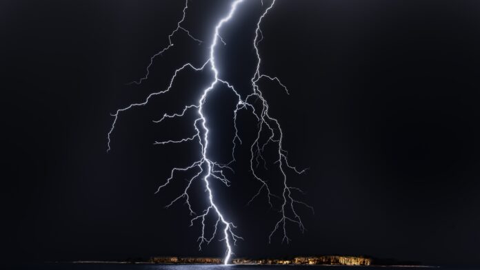 A severe thunderstorm