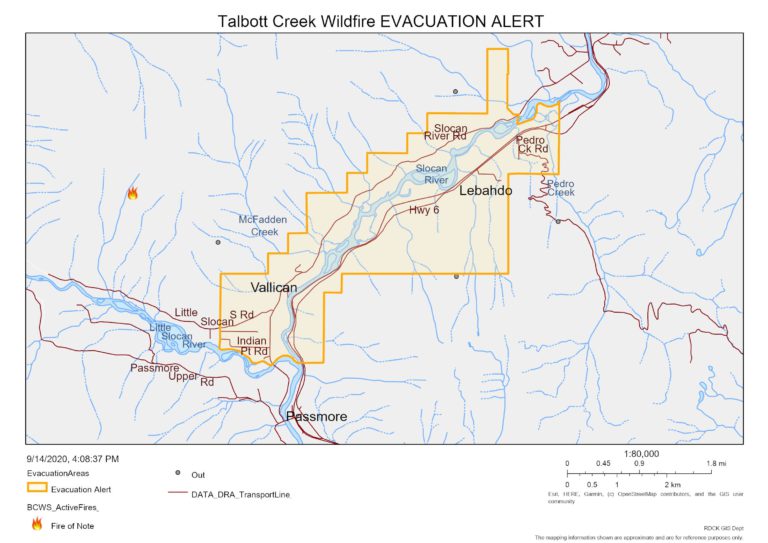 RDCK rescinds Evacuation Alert for 129 homes
