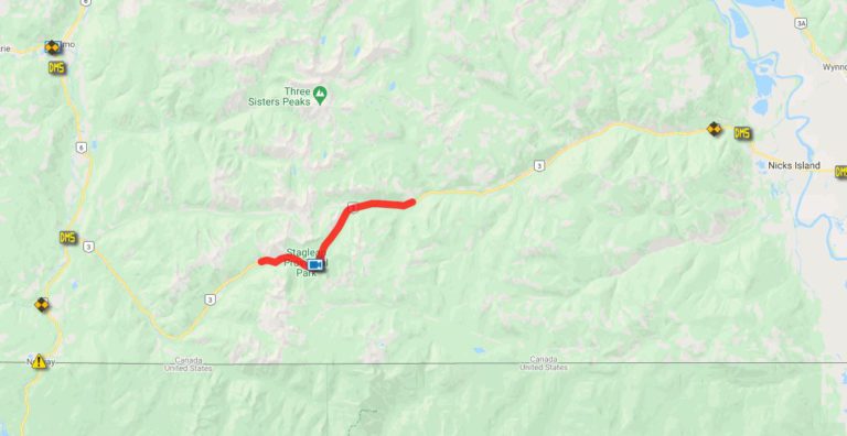 Afternoon, March 4th: Paulson Summit and Kootenay Pass closed for avalanche control