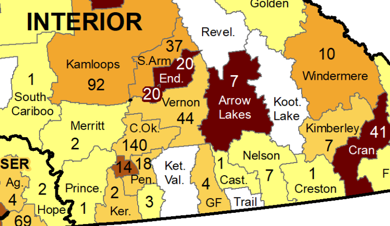 West Kootenay/Boundary COVID cases continue downward trend