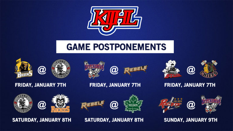 KIJHL postpones Leafs-Rebels game due to COVID