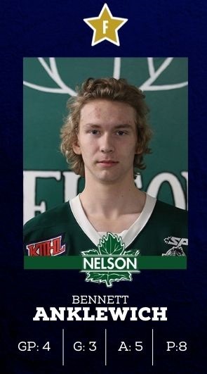 Bennett Anklewich named KIJHL forward of the week