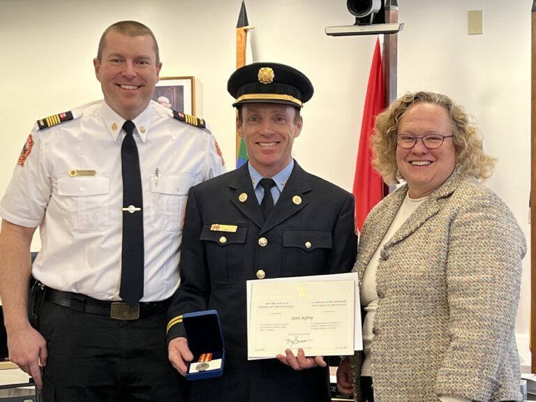 Nelson firefighter recognized for 20 years of service