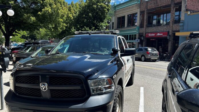 This is a photo of a Nelson Police truck