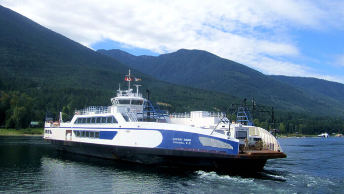This is the Kootenay Lake Ferry