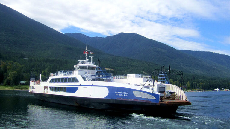 This is the Kootenay Lake Ferry