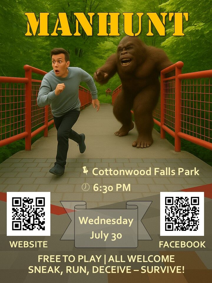 Manhunt in Cottonwood Falls Park
