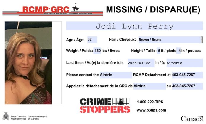 Photo of Jodi Lynn Perry supplied by RCMP Alberta