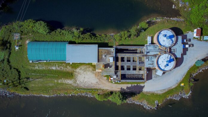 This is a photo of Grohman Narrows wastewater treatment plant in Nelson