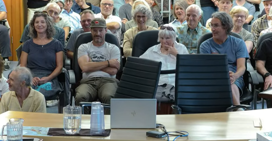 This is a photo of residents in Nelson City Council chambers